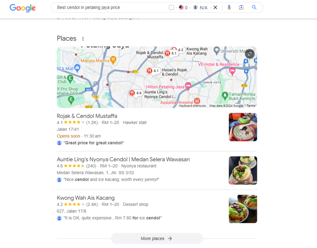 Best Chendul In Petaling Jaya Price